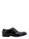 Doucal's Classic Black Derby Shoes Polished Finish In Calf Leather Man
