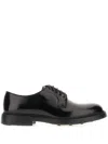 Doucal's Lace-up Leather Derby Shoes In Black