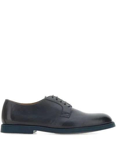 Doucal's Lace-up Leather Shoe In Black