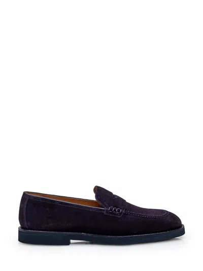 Doucal's Leather Loafer In Blu