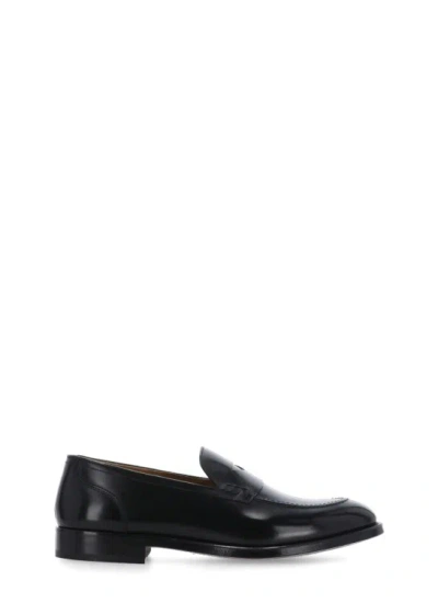 Doucal's Leather Loafers In Black