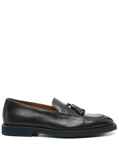 Doucal's Leather Loafers In Blue