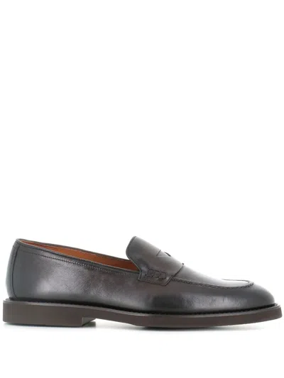 Doucal's Leather Loafers In Brown
