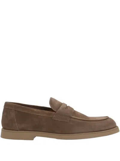 Doucal's Leather Loafers In Brown