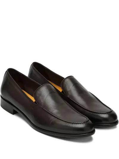 Doucal's Doucal''s Dark Brown Leather Loafers
