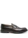 Doucal's Penny Loafer With Smooth Leather Finish In Brown