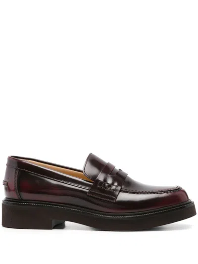 Doucal's Leather Loafers In Brown