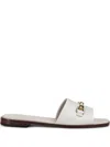 Doucal's Leather Mules In Neutrals