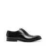 Doucal's High-shine Black Oxford Shoes With Lace-up Fastening In Black