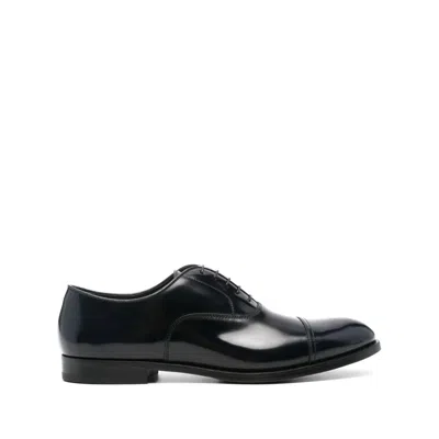 Doucal's Leather Oxford Shoes In Black