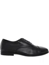 Doucal's High-shine Black Oxford Shoes With Lace-up Fastening In Black