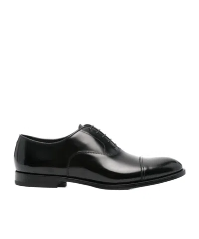 DOUCAL'S DOUCAL'S POLISHED LEATHER OXFORD SHOES