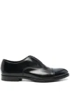 Doucal's High-shine Black Oxford Shoes With Lace-up Fastening In Black