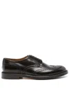 Doucal's Leather Oxford Shoes In Brown