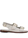 Doucal's Leather Sandals In White