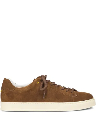 Doucal's Leather Sneakers In Brown