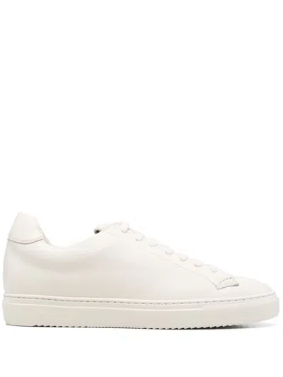 Doucal's Leather Sneakers In Yellow Cream