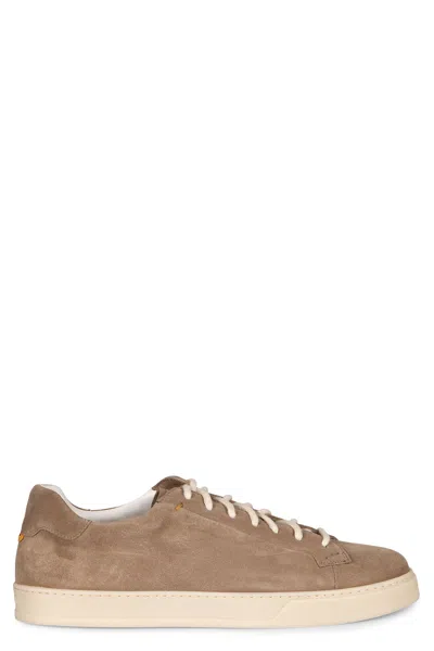 Doucal's Men's Leather Sneakers In White
