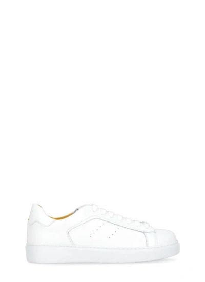 Doucal's Leather Sneakers In White