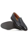 Doucal's Penny Loafer With Smooth Leather Finish In Black