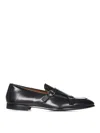 Doucal's Black Calf Leather Double-buckle Monk Shoes In Black
