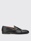 Doucal's Double-buckle Leather Monk Shoes In Black