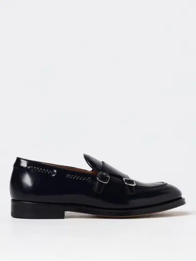 Doucal's Black Calf Leather Monk Shoes In Schwarz