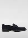 Doucal's 'standford' Black Slip-on Loafers In Blue 1