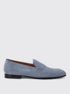 Doucal's Man Loafers Azure Size 9 Leather In Blue