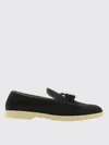 Doucal's Tassel-accent Suede Loafers In Blau