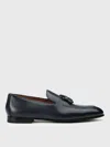 Doucal's Mens Max Flexi Leather Loafers Navy In Blau