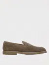 Doucal's Brown Suede Leather Loafers In Brown