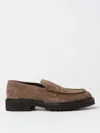 Doucal's Man Loafers Khaki Size 6 Leather In Kakao