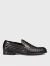 Doucal's Penny Adler Moccasin In Woven Leather In Dark
