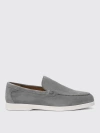 Doucal's Man Loafers Grey Size 11 Soft Leather