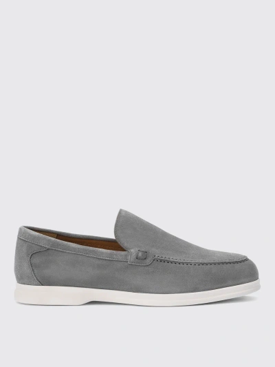 Doucal's Man Loafers Grey Size 11 Soft Leather