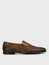 Doucal's Woven Leather Loafers In Leather
