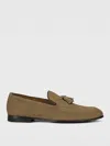 Doucal's Man Loafers Khaki Size 9 Leather In Mud