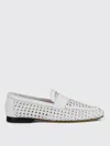 Doucal's Woven Leather Loafers In White