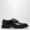 Doucal's Classic Black Derby Shoes Polished Finish In Calf Leather Man In Black