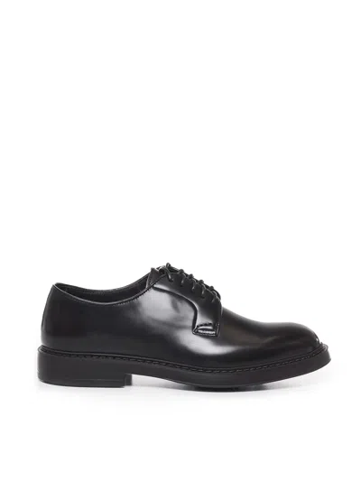 Doucal's Low Leather Lace-ups In Moro