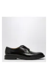 Doucal's Derby Lace-ups In Dark Brown Leather In Brown