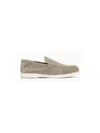 Doucal's Suede Leather Moccasin In Sand Color In Beige