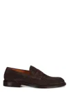 Doucal's Brown Suede Loafers With Timeless Elegance In Brown