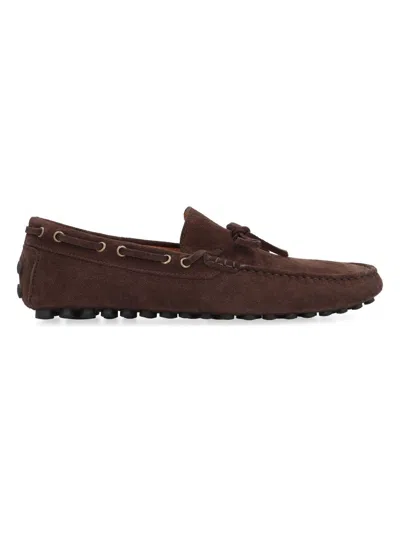 Doucal's Suede Loafers In Brown