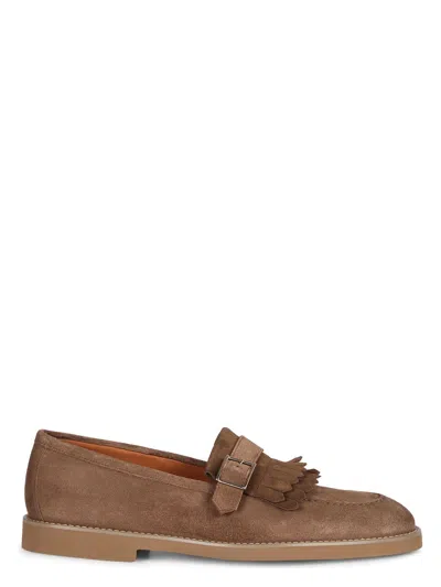 Doucal's Men's Suede Monk-strap Shoes In Beige