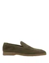DOUCAL'S MILITARY GREEN SUEDE LOAFERS