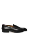 Doucal's Black Slip On Loafers In Black
