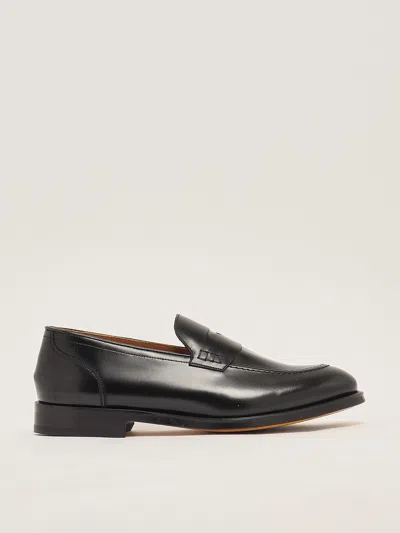 Doucal's Mocassini Penny Adler Pelle Cavallo Fondo Nero Loafers