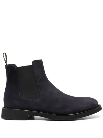 DOUCAL'S NAVY BLUE SLIP ON BOOTS